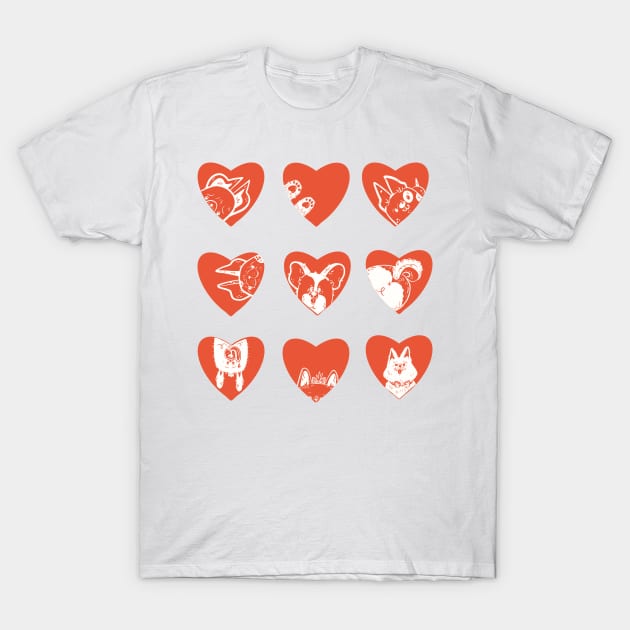 Heart Pups T-Shirt by Fluffymafi